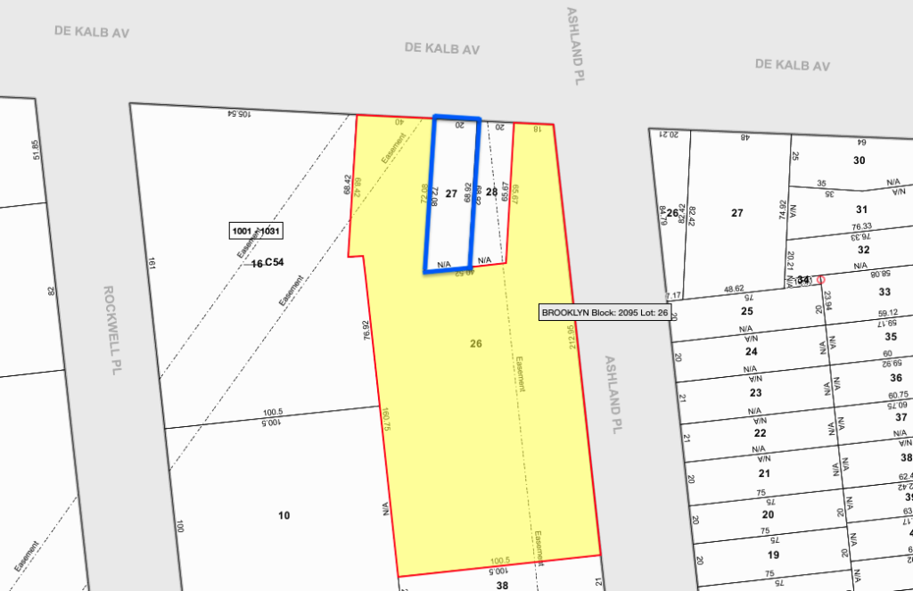 Rockrose Development paid $3.8 million for the parcel outlined in blue.