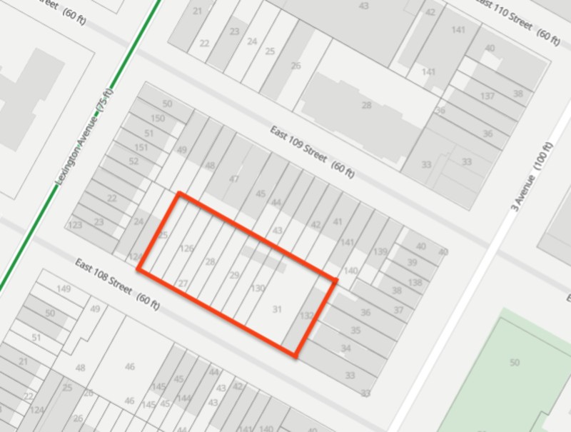 157-181 East 108th Street (Credit - NYC Department of City Planning)