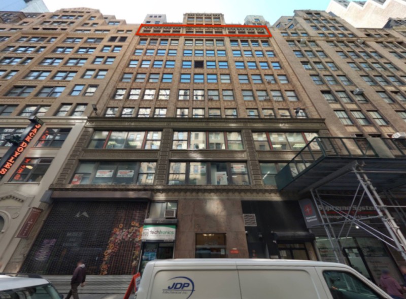 10th floor of 248 West 35th Street (Credit - Cyclomedia)