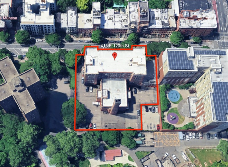 213 East 120th Street (Credit- Google Earth)