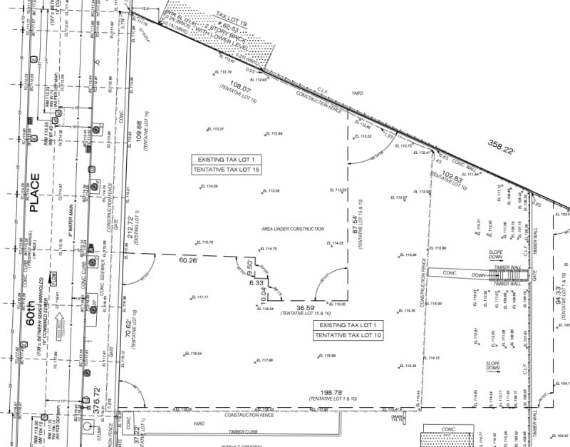 This project is planned for tentative tax lot 15.